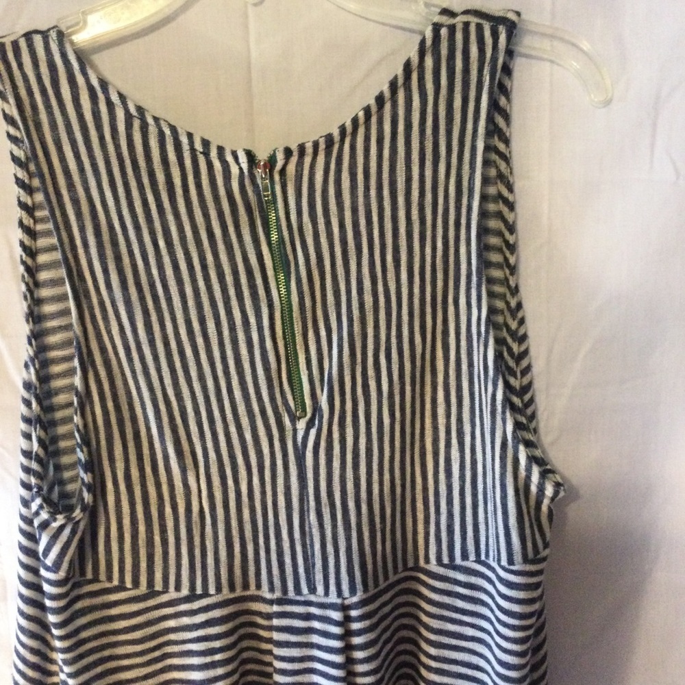 Anthropologie W5 Blue & Tan Sleeveless Tank Top L - Picture 7 of 8
